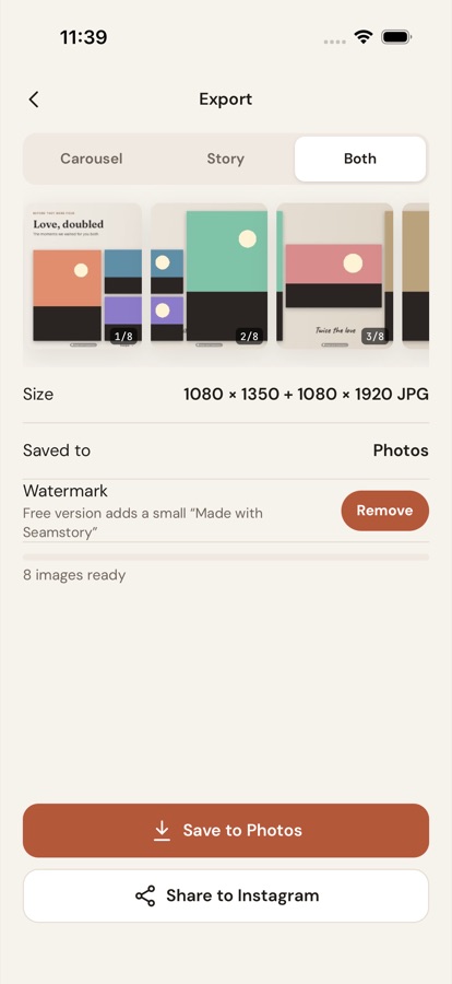 Export to Photos